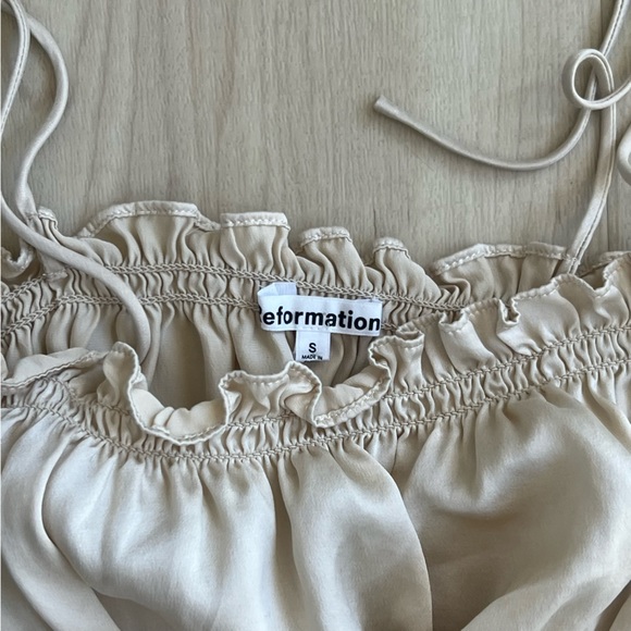 Reformation Silk Square Neckline Crop Top Tank - Picture 5 of 5